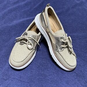 Easy Spirit Charter Metallic Gold  Slip On Boat  Womens Casual Comfort Sz 7.5
